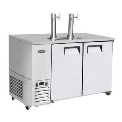 Atosa Direct Draw Keg Cooler Stainless Steel 2-Door 58" - 2 Dual Taps - MKC58GR