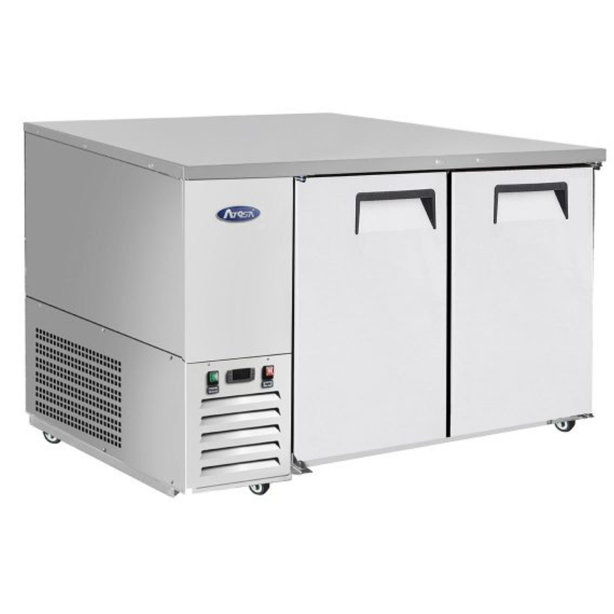 Atosa Stainless Steel Shallow Depth Back Bar Cooler 69" - 2 Solid - SBB69GRAUS1