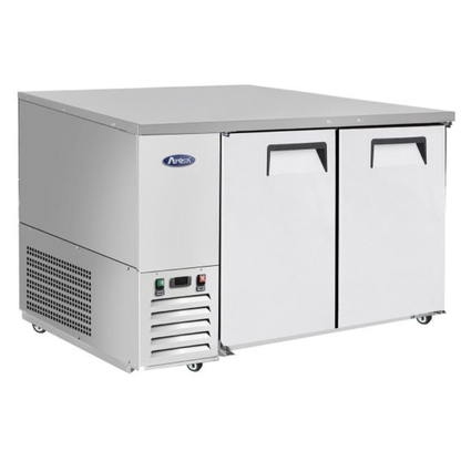 Atosa Stainless Steel Shallow Depth Back Bar Cooler 69" - 2 Solid - SBB69GRAUS1