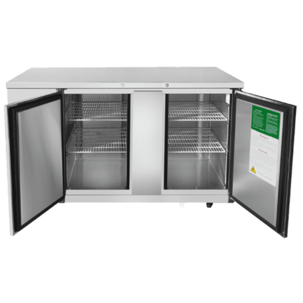 Atosa 2-Door Back Bar Cooler Stainless Steel Solid Doors 69" - MBB69GR