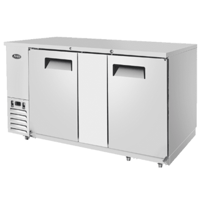 Atosa 2-Door Back Bar Cooler Stainless Steel Solid Doors 69" - MBB69GR