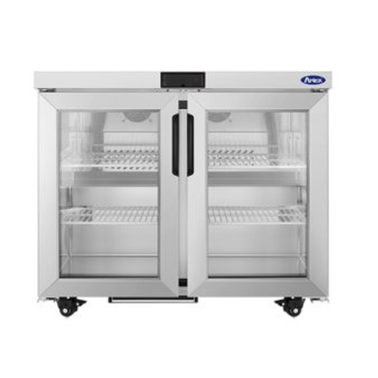 Atosa Stainless Steel Glass Door Undercounter Refrigerator 36" - AUR36GD