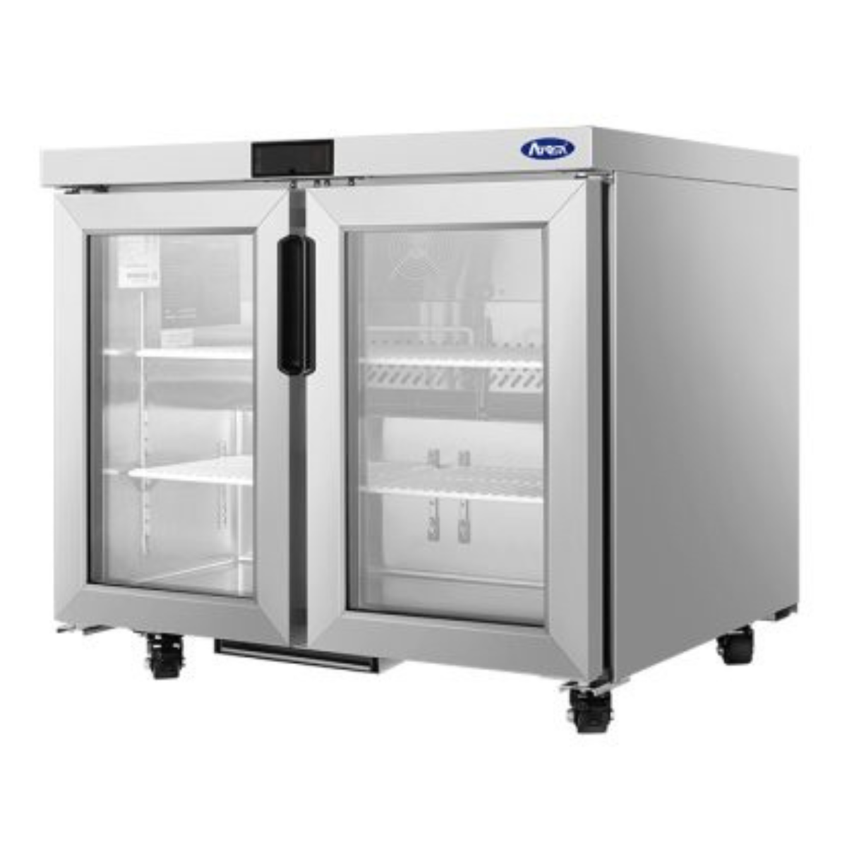 Atosa Stainless Steel Glass Door Undercounter Refrigerator 36" - AUR36GD