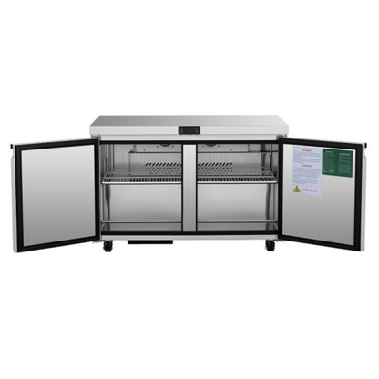Atosa Stainless Steel Undercounter Freezer, 2 Door 48" - Field - AUF48SD