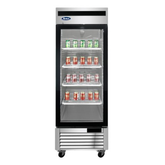 Atosa Stainless Steel Glass Door Merchandiser Refrigerator 27" - MCF8705GR