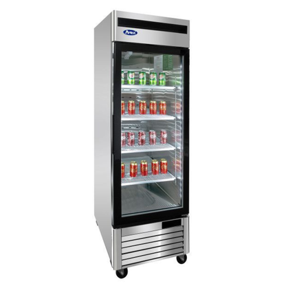 Atosa Stainless Steel Glass Door Merchandiser Refrigerator 27" - MCF8705GR