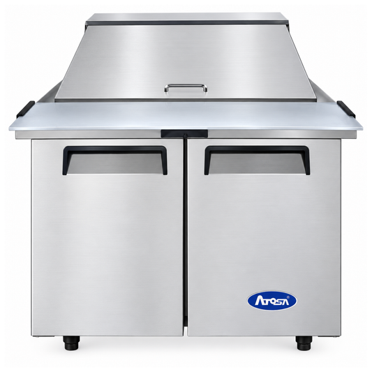 Atosa Refrigerated Mega Top Sandwich Prep Table 36" - 15 Poly Pans - MSF3615GR