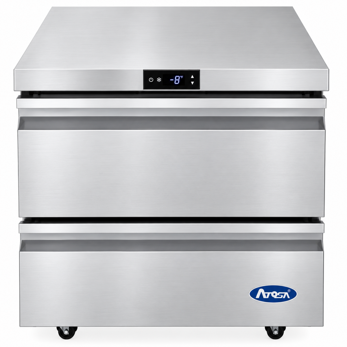 Atosa Stainless Steel Undercounter Freezer 2-Drawer 27" - 6.5 Cu. Ft. - AUF27D2