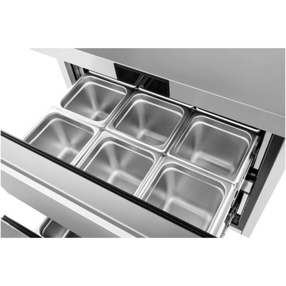 Atosa Stainless Steel Undercounter Freezer 2-Drawer 27" - 6.5 Cu. Ft. - AUF27D2