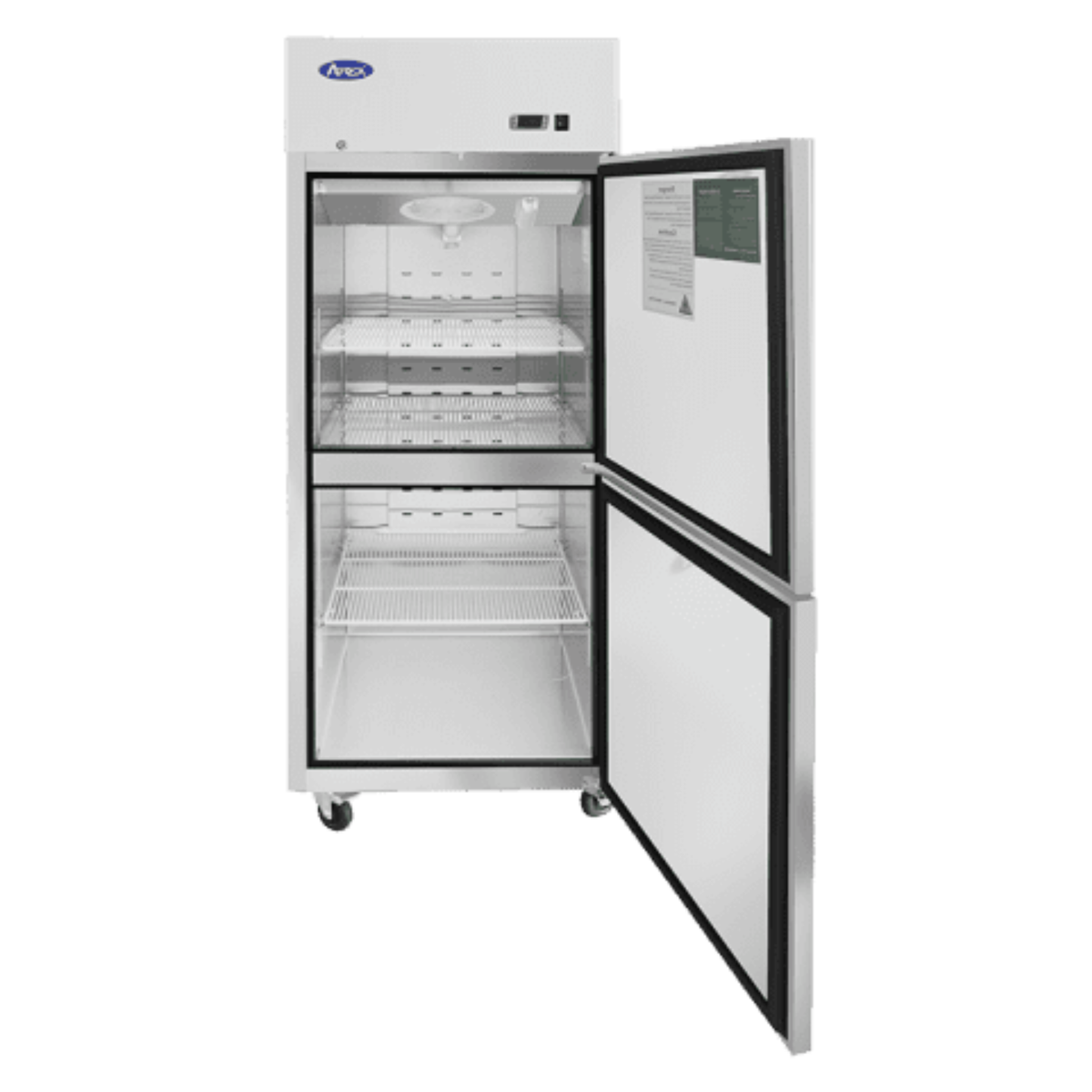 Atosa Stainless Steel Reach-In Refrigerator 2 Half Doors 29" - Top - MBF8010GR