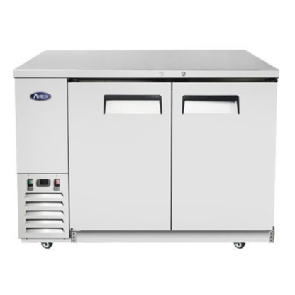Atosa Stainless Steel Shallow Depth Back Bar Cooler 59" - 2 Solid SBB59GRAUS1