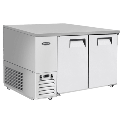 Atosa Stainless Steel Shallow Depth Back Bar Cooler 59" - 2 Solid SBB59GRAUS1