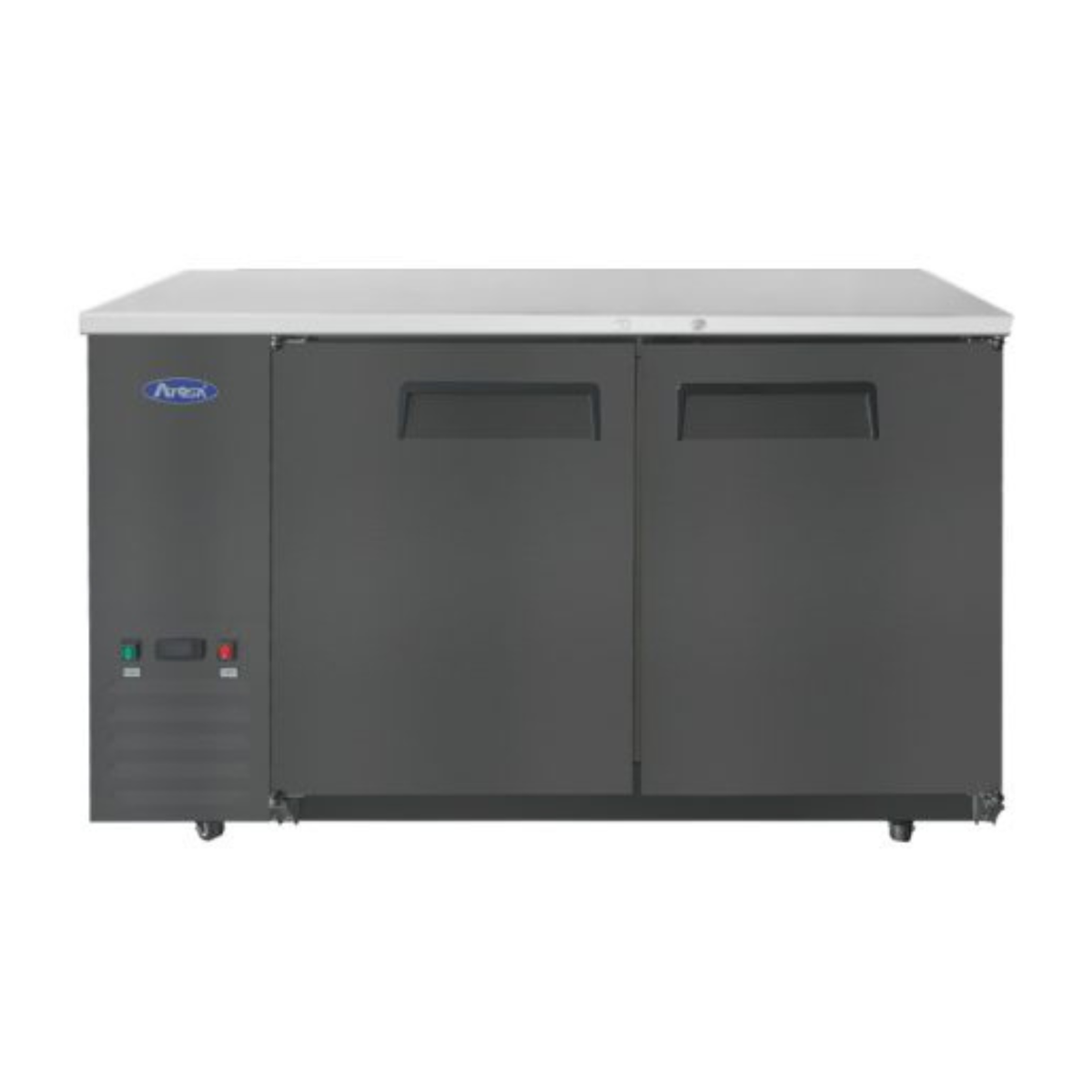 Atosa Black Back Bar Cooler Shallow Depth 59" - 2 Solid Doors SBB59GRAUS2
