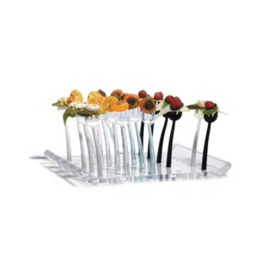Lot of 13 EACH  -Blossom & Stem Appetizer Cup Stand - Plastic, Clear  (1 EA/CS)