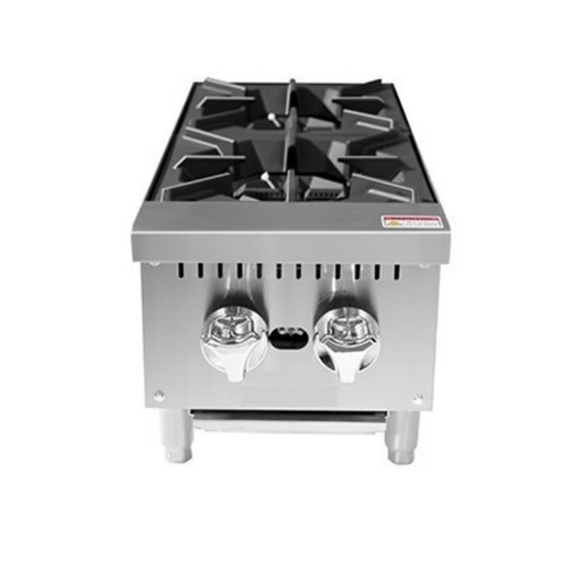 Padela Hot Plate, 12" Wide Gas 2 Burner - PCHP-2-NG