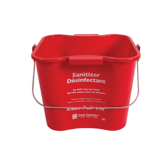 San Jamar Red Sanitizing Pail 6 Quart - KPP196RD