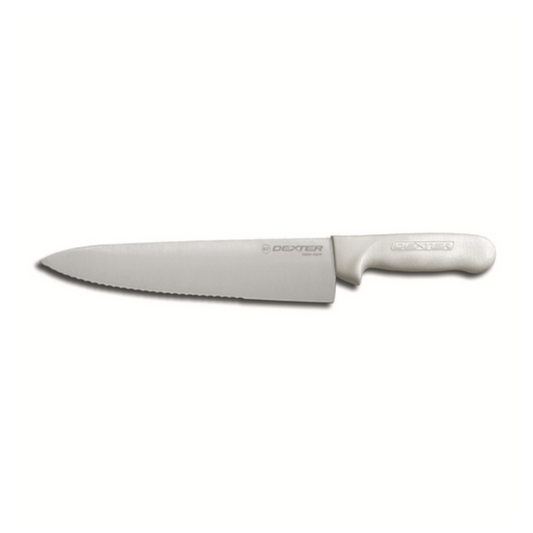 Dexter-Russell Scallop Edge Cook Knife 10" White Handle - 12453
