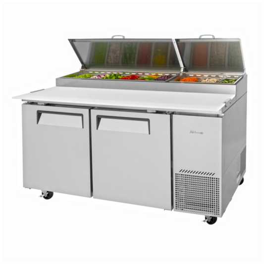 Turbo Air Refrigerated Counter, Pizza Prep Table - TPR‐67SD‐N