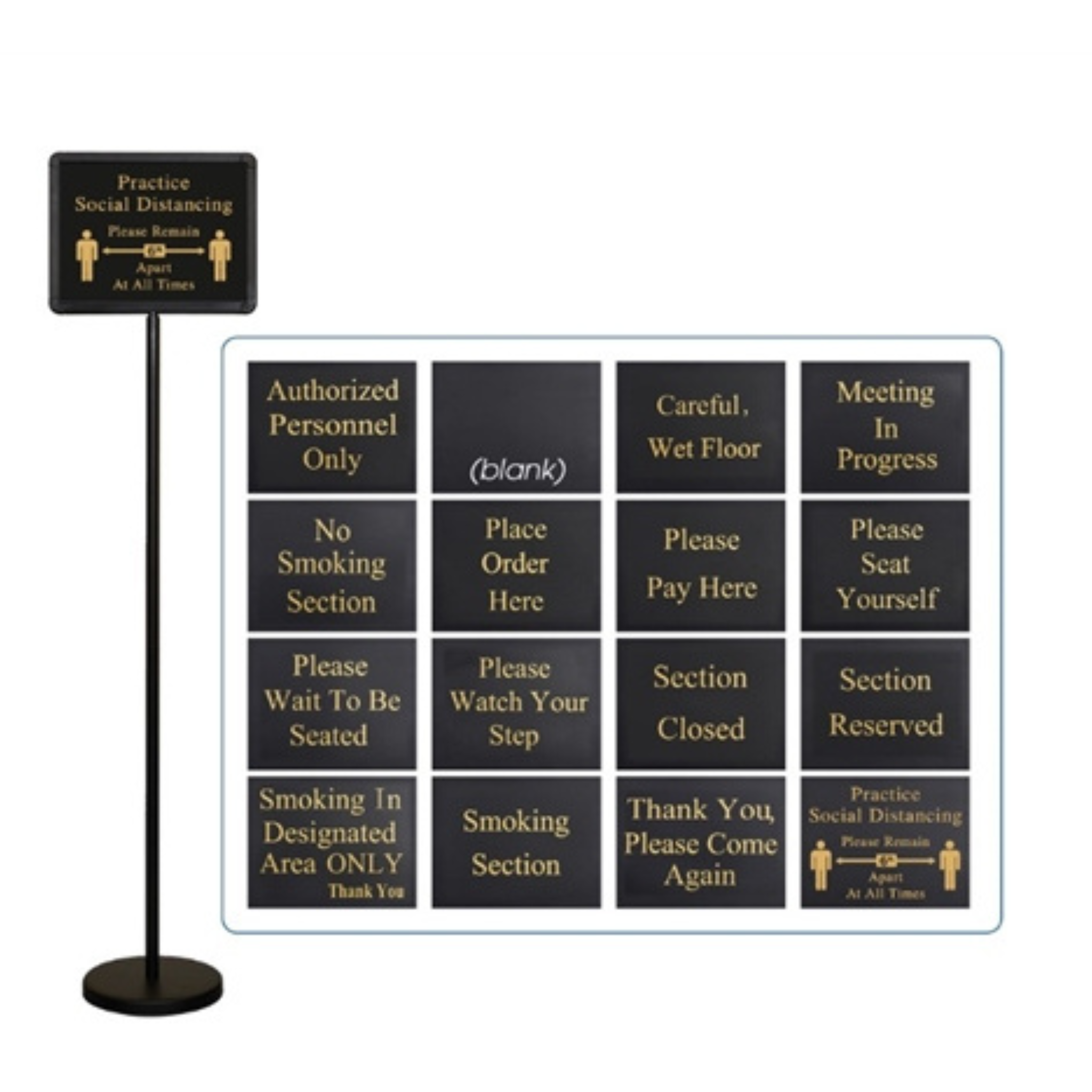 Message Examples Even Pole Winco Sign Set with Frame, Pole Base & 16 Messages - HTS-60K – East Bay ...