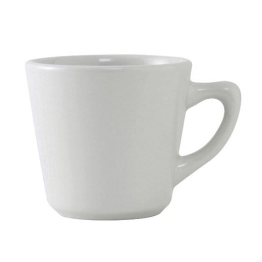 Tuxton Cup, Tall Coffee, Plain White "Alaska Pattern" - CS3D