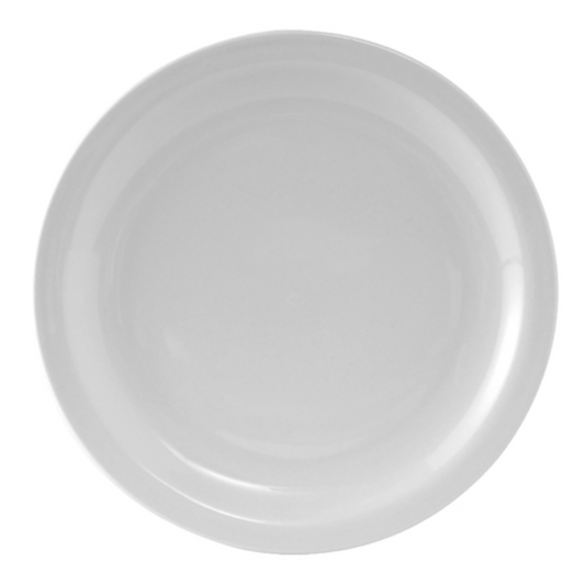 Tuxton Plate, 10 1/2" Narrow Rim White Colorado - CS1D
