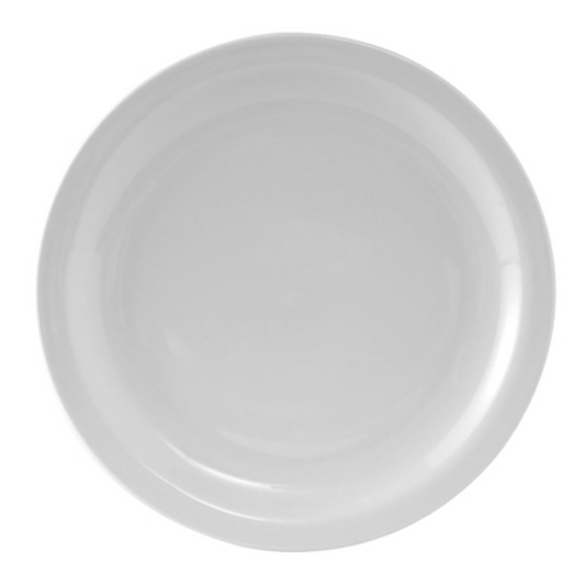 Tuxton Plate, 9" Narrow Rim White "Colorado Pattern" - CS2D