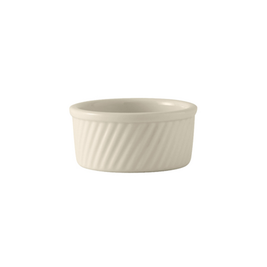 Tuxton Souffle', 8oz Swirl Pattern - White/Eggshell - CS1D