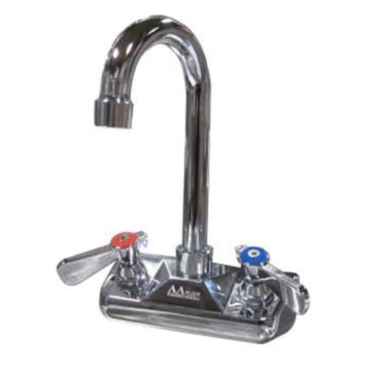 Faucet, 4" Cen, Wall Mt. Goose