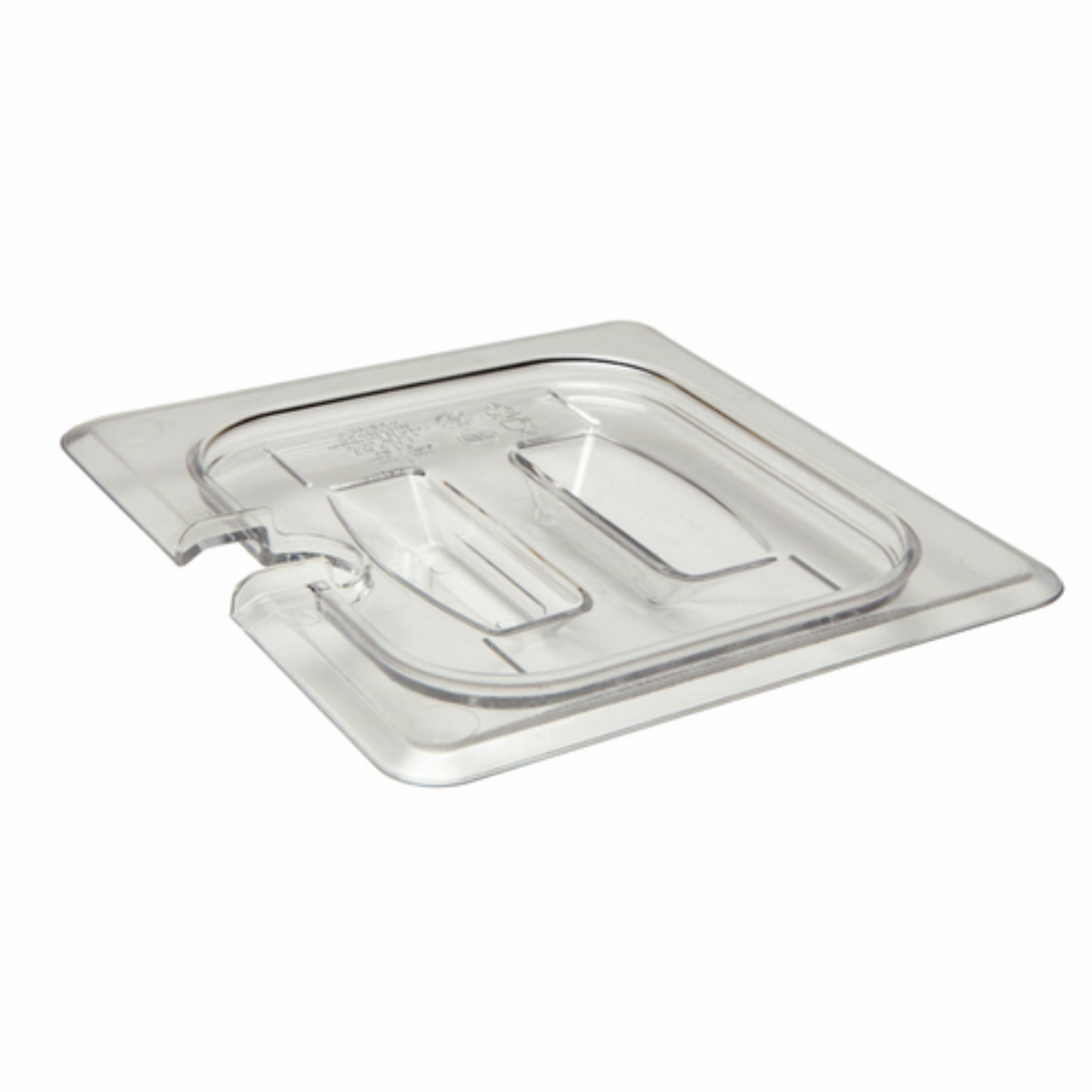 Cambro Food Pan Cover, 1/6 Size Notched W/Handle Clear - 60CWCHN-135