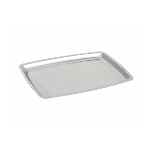 Winco Sizzle Platter, 11" x 7" Rectangular Stainless Steel - SIZ-11B