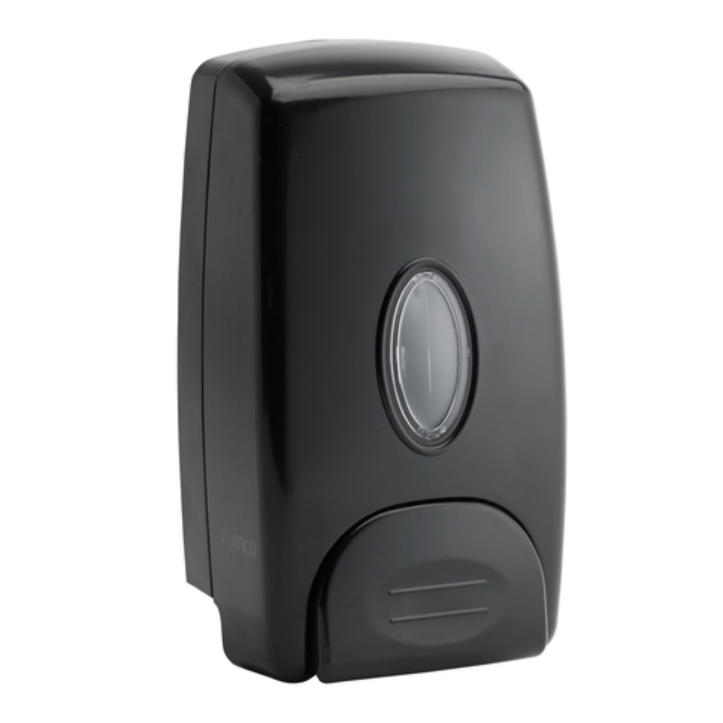 Dispensador de jabón manual de pared Winco de 1 litro - Plástico negro - SD-100K