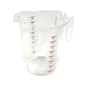 Winco Measuring Cup 4 Qt Polycarbonate with Color Graduations - PMCP-400