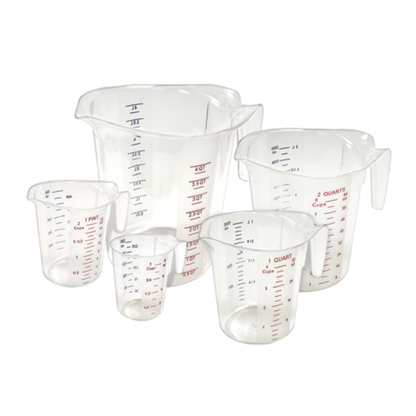 Winco Measuring Cup 2 Qt Polycarbonate with Color Graduations - PMCP-200