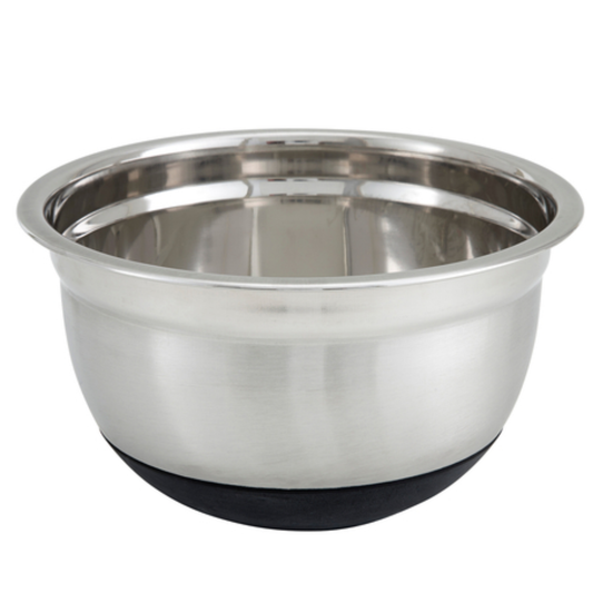 Winco Mixing Bowl 8 Qt Stainless Steel with Silicone Base - MXRU-800
