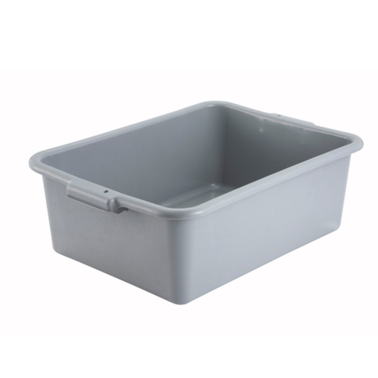 Winco Bus Box 21-1/2" x 15" x 7" Polypropylene Grey - PL-7G