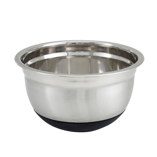Winco Mixing Bowl 3 Qt Stainless Steel with Silicone Base - MXRU-300