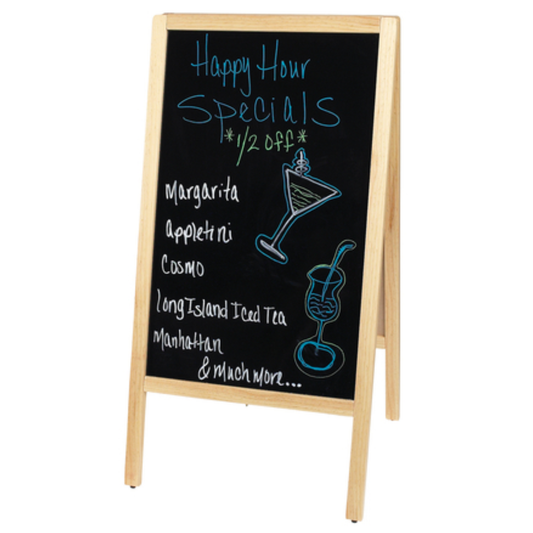 Winco Sidewalk Marker Board A-Frame Blackboard Style - MBAF-1