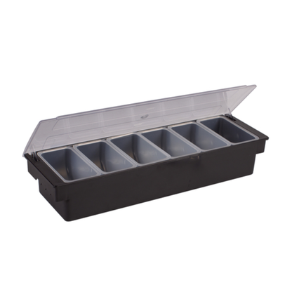 Dispensador de condimentos Winco, 6 compartimentos - CCH-6