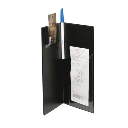 Winco Check & Credit Card Holder 10" x 5.5" Black - CHK-1K