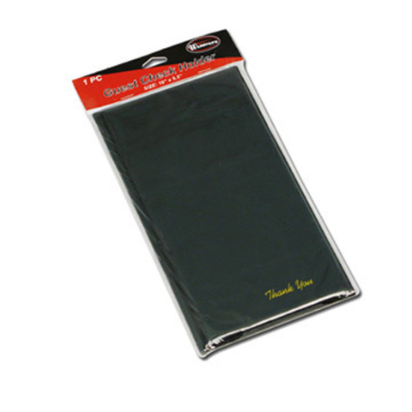 Winco Check & Credit Card Holder 10" x 5.5" Black - CHK-1K