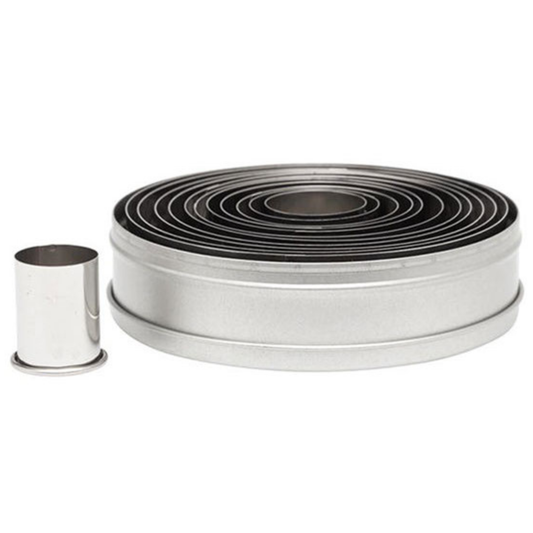 Ateco Dough Cutter Set, Plain Round, Stainless Steel - 5457