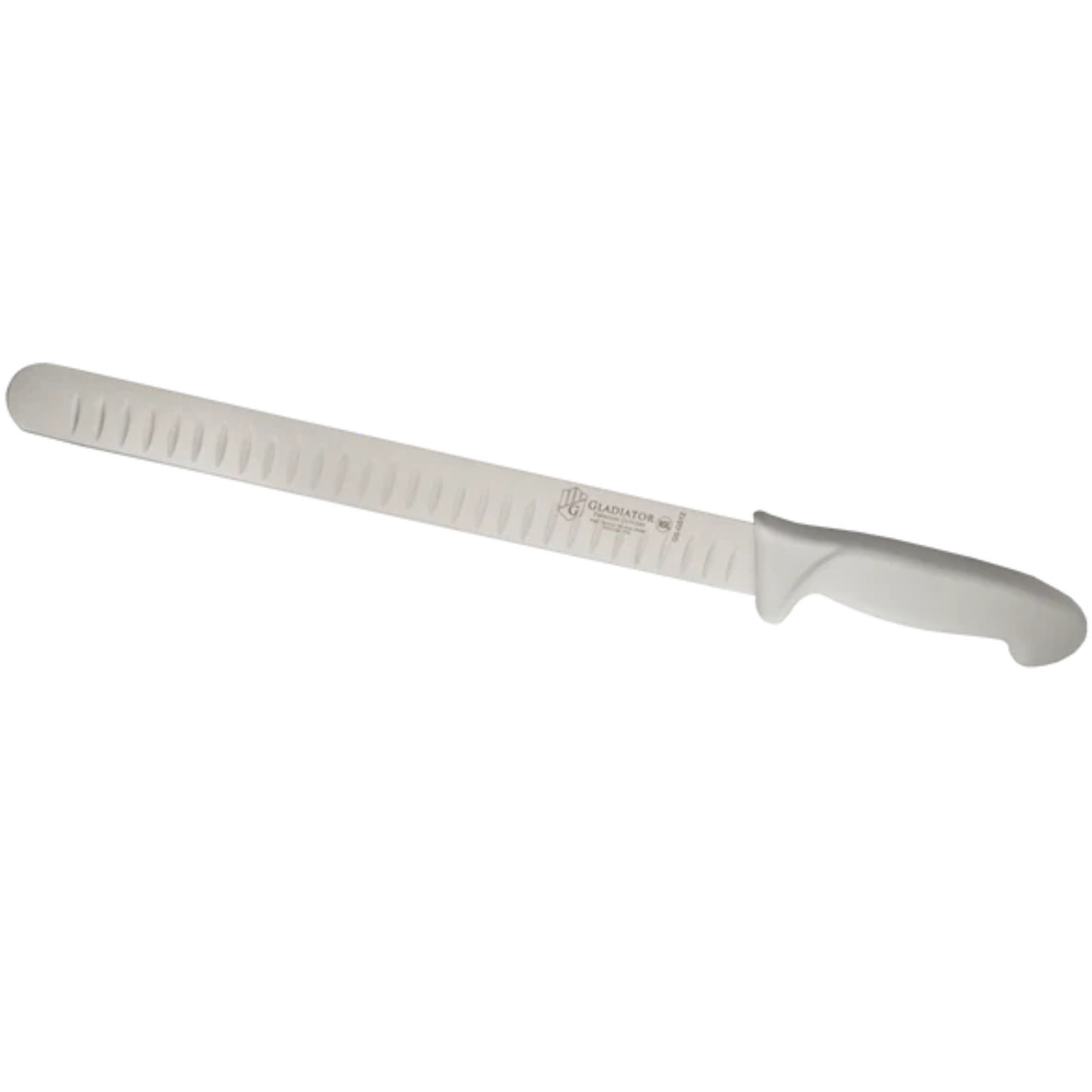 Gladiator Slicer Knife, 12", granton hand honed edge, forged, high carbon stainless steel - GS-GS12