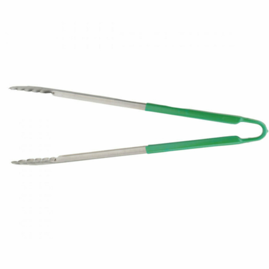 Tongs Stainless Plastic Handle Green 16" - T16P-GR