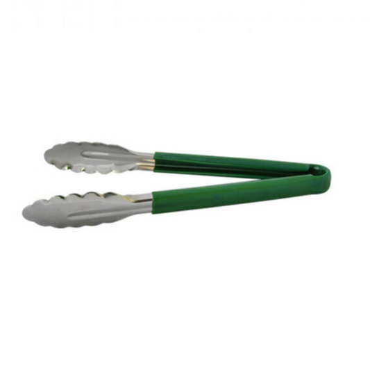 Utility Tongs Plastic Handle Green 9" - T10P-GR