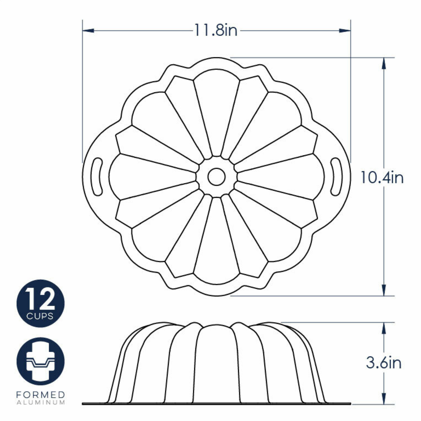 Molde para pasteles Nordic Ware, 12 tazas - 50342