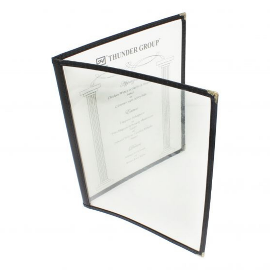 Thunder Group Menu Cover Blck 8.5x11 Rnd Brs - PLMENU-2BL