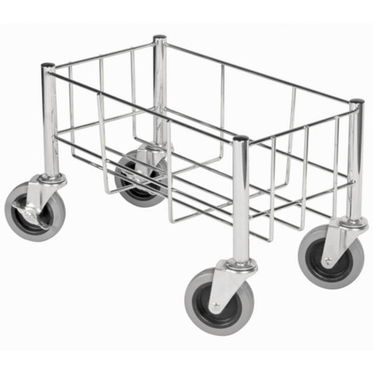 Winco Trash Can Cart for Slim Jims Chrome Wire - DWR-1708
