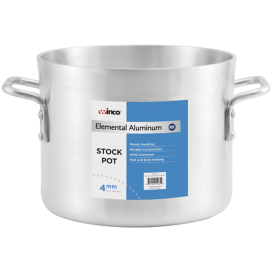 Winco Stock Pot 80 Quart Aluminum - ALST-80