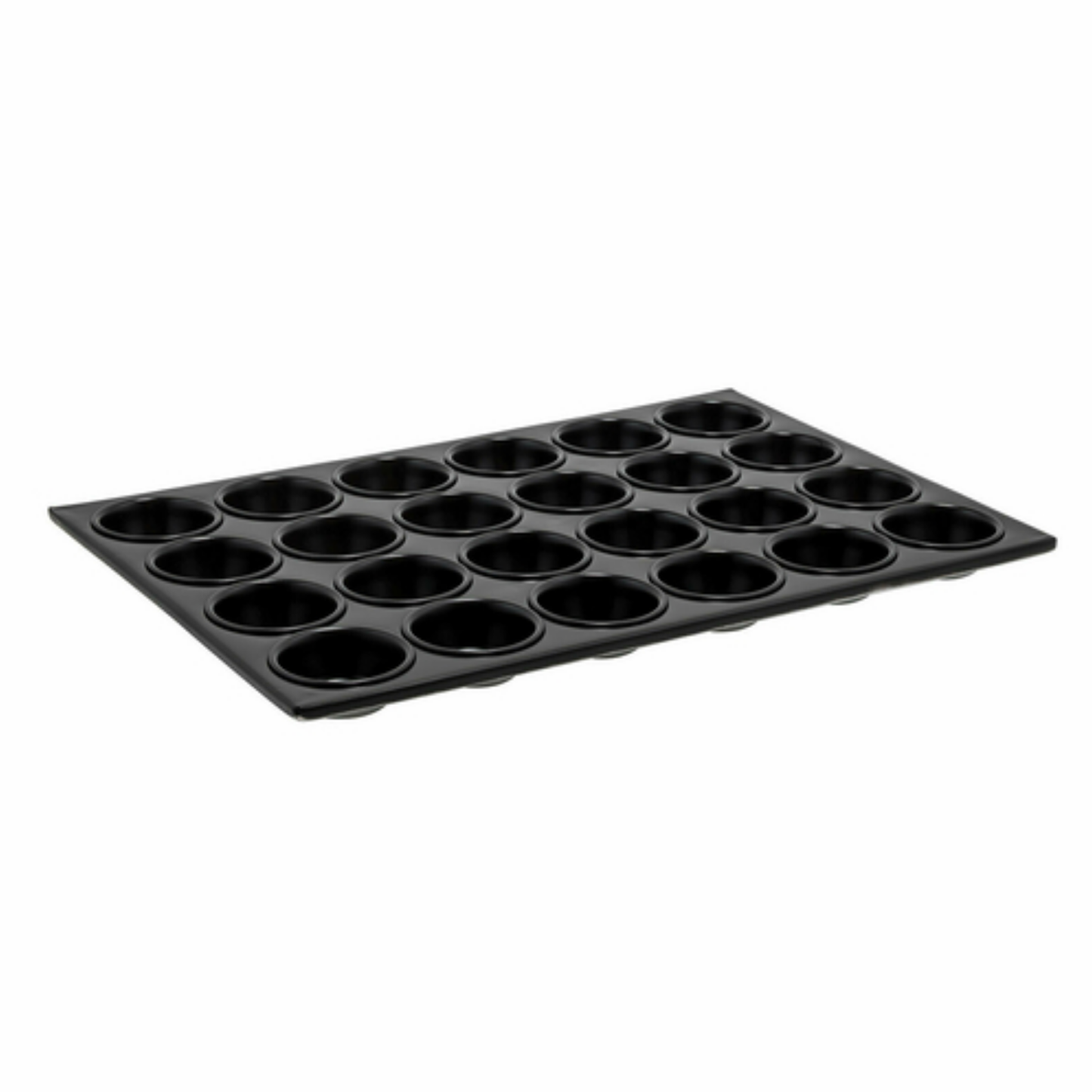 Molde para muffins Winco de aluminio de 24 tazas con NS - AMF-24NS