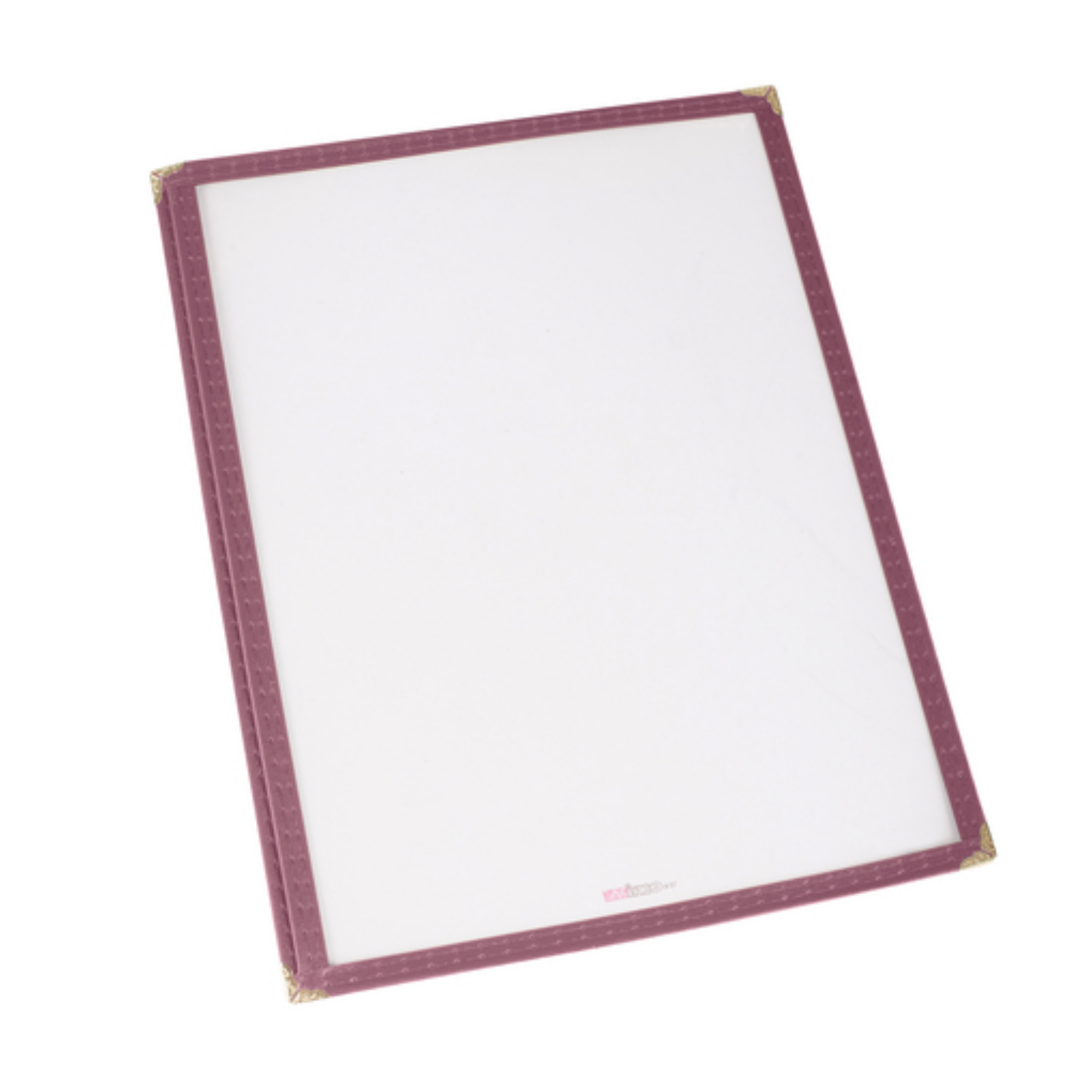 Winco Menu Cover, Holds 8.5" x 14" Paper Burgundy Edging - PMC-14U